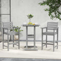 Adirondack Bar Chairs Set of 2/4, 29" HDPE Bar Height Outdoor Stools w/ Backrest & Footrest, All-Weather Backyard Patio High-Top Chairs