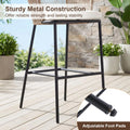 Tangkula Outdoor Bar Stools Set of 2/4 Bar Height Woven Rope Patio Chairs with Cushions and Backrests