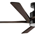 WINGBO 54 DC Ceiling Fan with Lights and Remote Control, 5 Reversible Carved Wood Blades Brass/Black