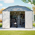 AECOJOY 10x12 FT Large Metal Outdoor Storage Shed with Floor Frame, Heavy-Duty Storage Building with Diamond Roof