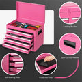 2 - in - 1 Rolling Tool Chest, 5-Drawer Tool Storage Cabinet with Wheels, Adjustable Shelf, Tool Box Organizer for Garage Warehouse Workshop