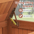 Tangkula 3-in-1 52 Gallon Wood Outdoor Storage Box