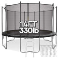 MARNUR 8FT Trampoline for Kids Trampoline with Enclosure Net, Ladder, Wind Stakes, Outdoor 330 lb Weight Capacity
