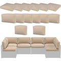 AECOJOY Outdoor Cushions for Patio Furniture 14PCS Outdoor Cushion Covers Replacement Washable with Zipper