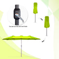 AECOJOY 15x9ft Double-Sided Patio Umbrella, Green