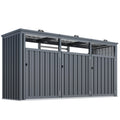 AECOJOY 73 Cu.Ft Outdoor Trash Can Storage Shed for 3 Garbage Cans