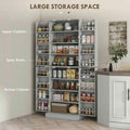 Spaco 17-Tier Kitchen Small Pantry Cabinet with 2 Doors and 6 Adjustable Shelves, Cabinet Pantry, Freestanding 5-Tier Shelving Pantries