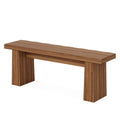 Fnova 48" Wooden Two - Person Backless Entryway Bench with Under - Bench Storage for Outdoor Garden, Living Room, Bedroom, Dining Room, Hallway
