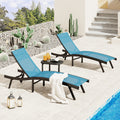 AECOJOY Outdoor Chaise Lounge, All Weather Pool Lounge Chairs Ergonomic Design (Blue, 1 PCs)