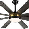 Dextrus 60 in Modern LED Outdoor/ Indoor Ceiling Fan with Remote Control