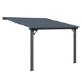 AECOJOY 10x10 Outdoor Hardtop Gazebo Adjustable Height (6.5-9.8Ft) Pergola for Patio