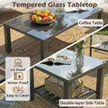AECOJOY Metal Patio Furniture Set, 7 Seats Modern Outdoor Furniture with Deep Cushions