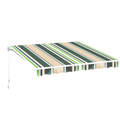 AECOJOY 13'×8' Manual Retractable Awning Sun Shade, Patio Awning Canopy