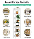 Tribesigns 78.7 in Tall Narrow Bookshelf, Freestanding 7 - Tier Bookcase, Skinny Corner Storage Organizer for Home Office