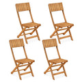 Tangkula Wood Foldable Patio Chairs Set of 2/4