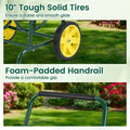 Garden Hose Reel Cart Holds 230FT of 5/8" Hose, Heavy - Duty Hose Cart with 2 Wheels & Storage Basket, Portable Water Hose Organizer for Yard