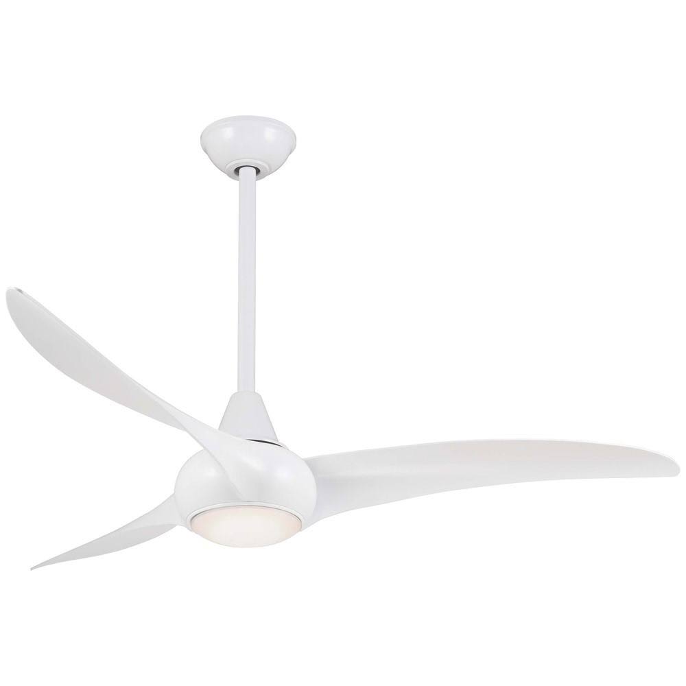 Minka Aire Light Wave 52" Ceiling Fan, White, Ceiling Fan for Home