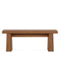 Fnova 48" Wooden Two - Person Backless Entryway Bench with Under - Bench Storage for Outdoor Garden, Living Room, Bedroom, Dining Room, Hallway