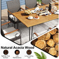 Tangkula 9 Pieces Outdoor Patio Dining Set