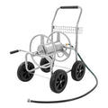 VEVOR Hose Reel Cart, Hold up to 250 Ft of 5/8 Hose, Garden Water Hose Carts Mobile Tools with 4 Wheels, Heavy Duty Powder - Coated Steel Outdoor Planting with Storage Basket, for Garden, Yard, Lawn