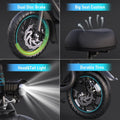 KEESTP Electric Bike with Basket for Pet, 3 Riding Modes Foldable Electric Scooter for Adults - up to 20 Miles 18.6MPH