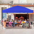 GVDV Canopy Tent, 10x10 Ft Easy Pop up Outdoor Canopy Tent, Portable Straight Leg Gazebo Instant Canopy, Blue
