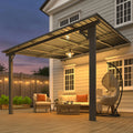 AECOJOY 10x10 Outdoor Hardtop Gazebo Adjustable Height (6.5-9.8Ft) Pergola for Patio