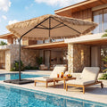Tangkula 9.5ft Tiki Patio Umbrella with Base Included