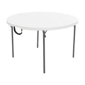 Lifetime 48 in Round Fold - in - Half Table, Indoor/Outdoor Essential, White Granite (280064)
