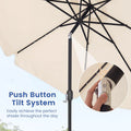 Tangkula 10 FT Solar Patio Umbrella with Base Included