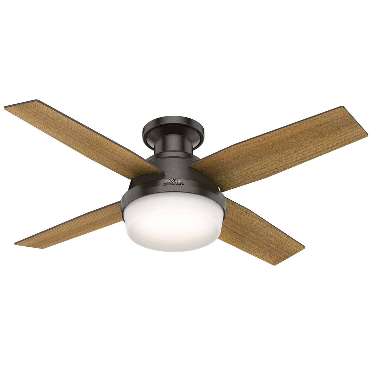 Hunter 44" Dempsey Low Profile Ceiling Fan with Light - Noble Bronze - 59445