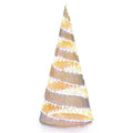 5 FT Pre - lit Christmas Cone Tree, Artificial Spiral Conic Tree with 300 Warm White & 250 Cold White LED Lights, Xmas Holiday Decor for Home Party