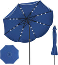 Tangkula 10 FT Solar Patio Umbrella with Base Included