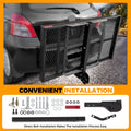 HECASA Hitch Mounted Cargo Carrier Mobility Scooter and Wheelchair Carrier Rack with Loading Ramp Luggage Basket Disability Medical Lift Rack