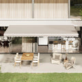 AECOJOY 20'x10' Manual Retractable Awning Sun Shade, Patio Awning Canopy