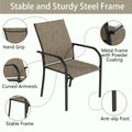 AECOJOY Patio Dining Chairs Set for 4, Stackable Textilene Patio Chairs