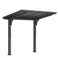 AECOJOY 8' x 5' Lean to Grill Gazebo Hardtop Outdoor Pergola for Patio