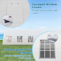 20 x 40 FT Peach Shaped Party Tent Heavy Duty Outdoor Wedding Canopy Tent with 12 Windows, Sidewalls, Zippered Doors