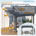 AECOJOY 10x10 Outdoor Hardtop Gazebo Adjustable Height (6.5-9.8Ft) Pergola for Patio