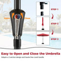 Tangkula 10 FT Patio Umbrella with Base Included with 2 Sandbags