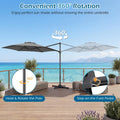 Tangkula 10FT Patio Umbrella Offset Cantilever Outdoor Umbrella