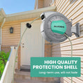 AUOSHI Retractable Garden Hose Reel 1/2" 100ft Automatic Hose Reel with 10 Function Sprayer Nozzle Wall Mount 180 Deg Swivel Bracket Hose Reel with Any Length Lock Slow Return System