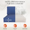 AECOJOY Outdoor Cushions for Patio Furniture 14PCS Outdoor Cushion Covers Replacement Washable with Zipper