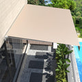 AECOJOY 13'×8' Manual Retractable Awning Sun Shade, Patio Awning Canopy
