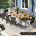 Tangkula 9 Pieces Outdoor Patio Dining Set