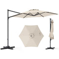 Tangkula 10FT Patio Umbrella Offset Cantilever Outdoor Umbrella