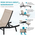 AECOJOY Outdoor Chaise Lounge, All Weather Pool Lounge Chairs Ergonomic Design (Beige, 1 PCs)