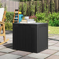 Tangkula 30 Gallon Resin Outdoor Storage Bench with Lockable Lid