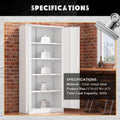 SOLAURA 71" Metal Garage Storage Cabinet with Locking Doors and Adjustable Shelves for Home, Office(Black)