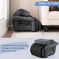 6 - Position Adjustable Floor Sofa Bed, Folding Lazy Sofa Chaise Lounger Recliner with Armrests & Footrests for Living Room, Bedroom & Gaming